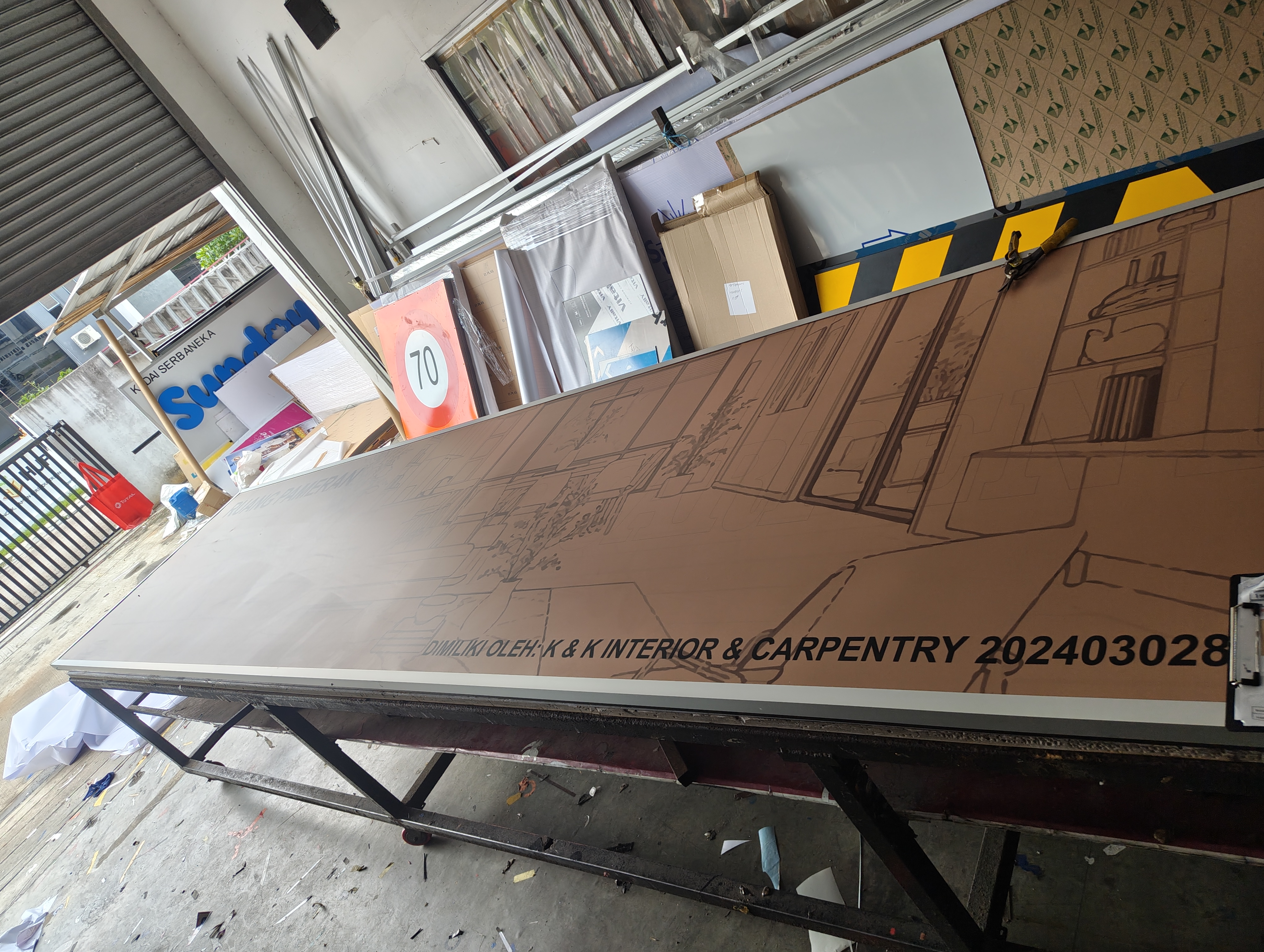 Production Setup for Backlit Foamboard LED Signage