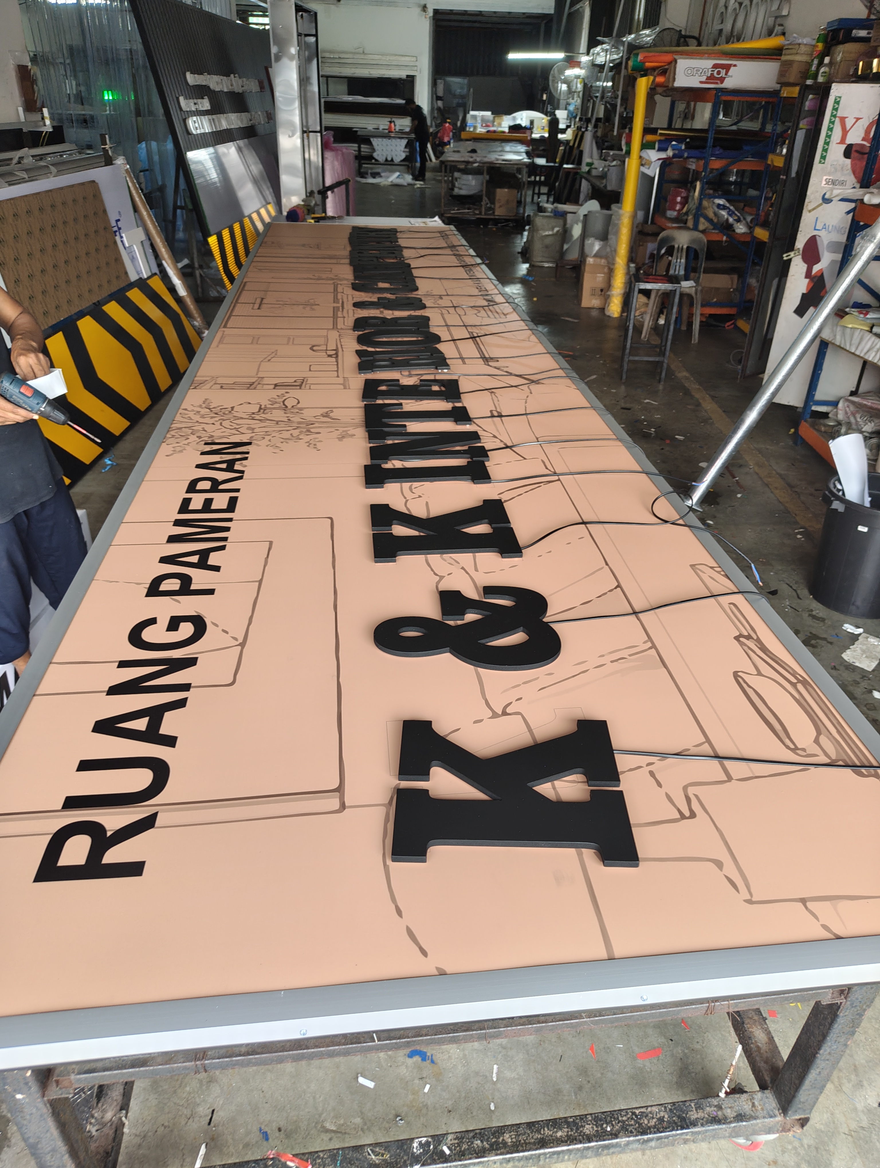 Finished Lighting Test for Backlit Foamboard LED Signage