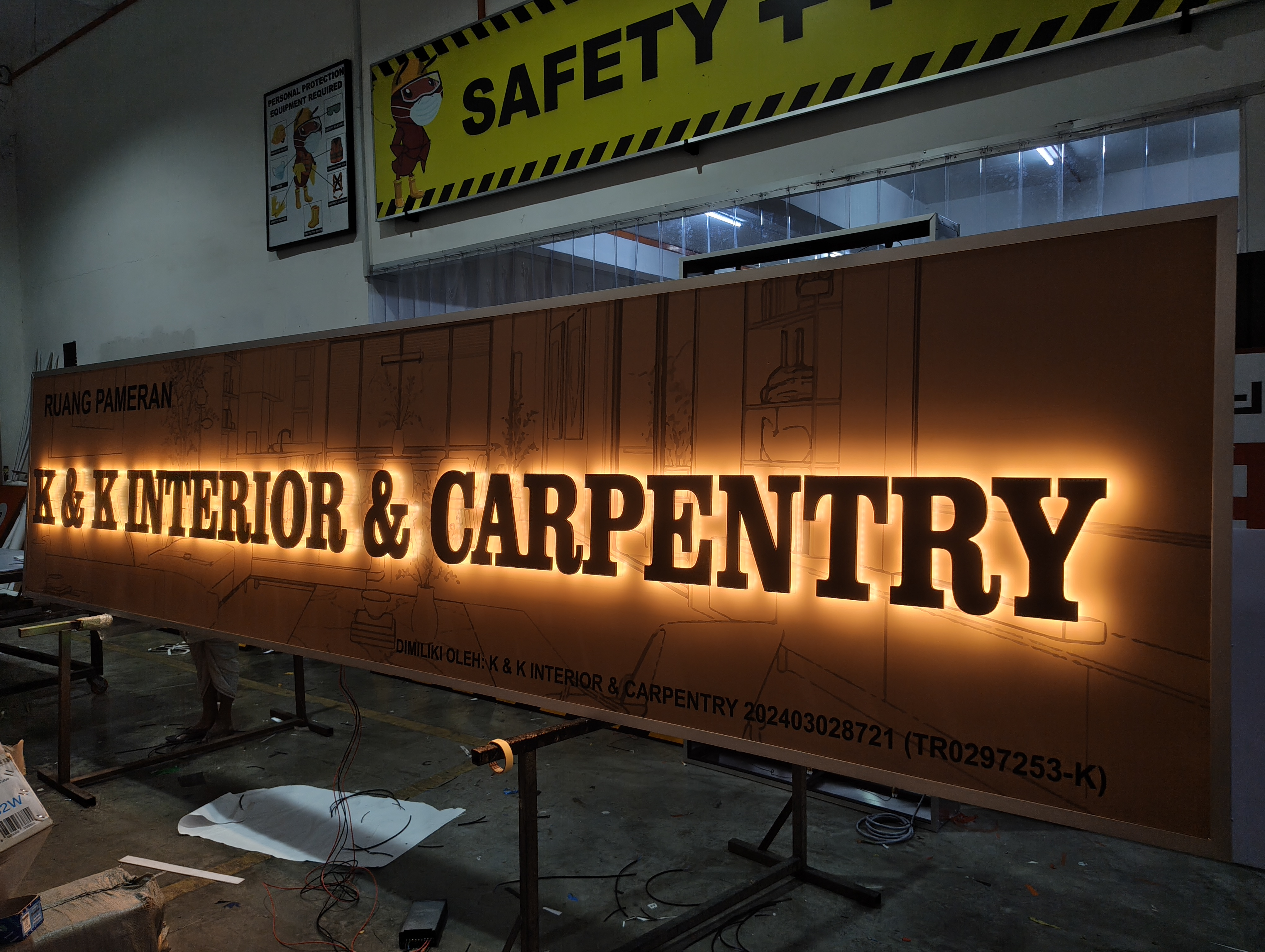 Installed Result for Backlit Foamboard LED Signage